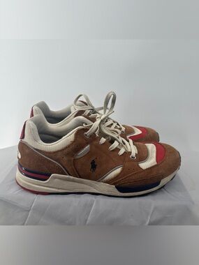 Polo Ralph Lauren Men's Trackster 200 Sneaker Shoes Color Teak Size 12